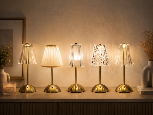 StarGlow Crystal Cordless Table Lamp — Touch Dimmer