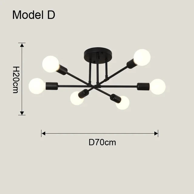 OrbitGlow — Mid-Century Sputnik Ceiling Light