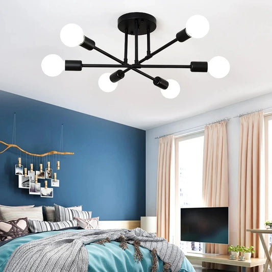 OrbitGlow — Mid-Century Sputnik Ceiling Light