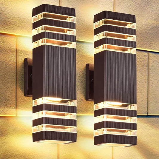 TowerGlow — Outdoor Ribbed LED Wall Sconce
