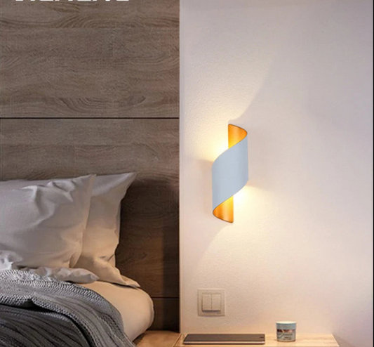 TwistGlow — Spiral Outdoor LED Wall Sconce