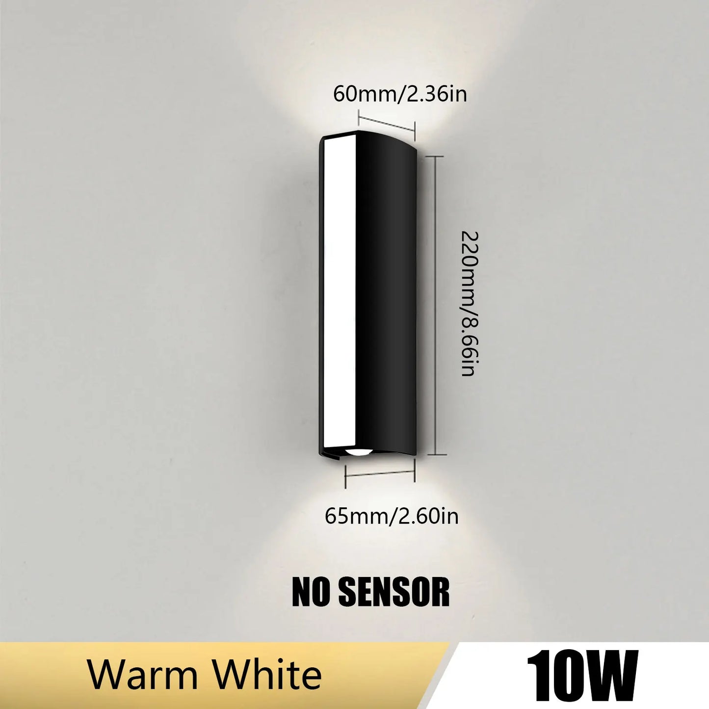 DuoGlow — Split Cylinder Outdoor LED Wall Sconce