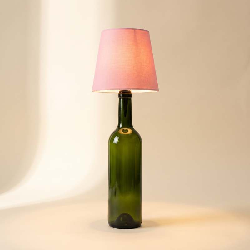 Cordless wine bottle lamp