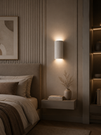 FluteGlow — Fluted Resin Decorative Wall Sconce