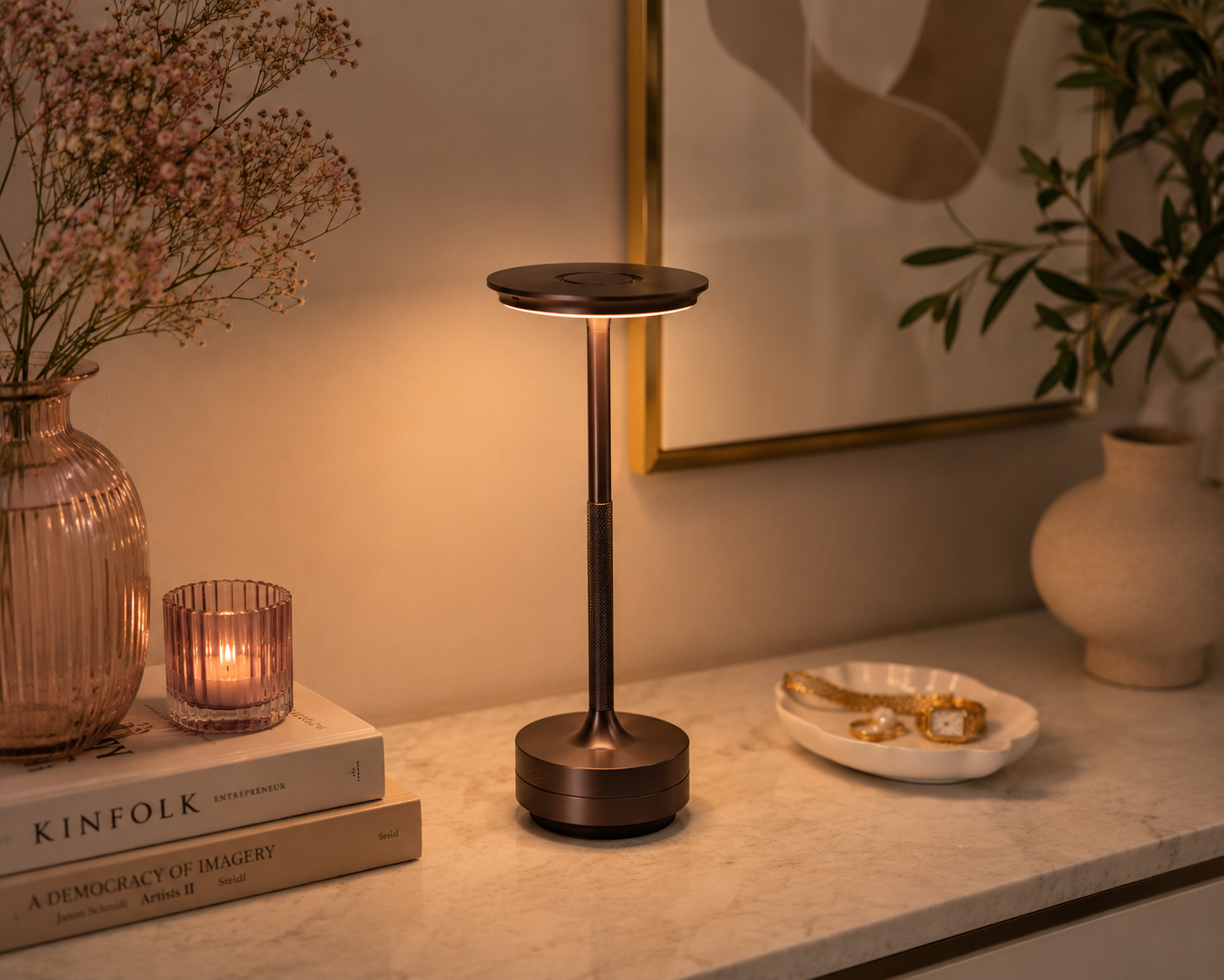 SlimGlow — Rechargeable Touch Desk Lamp