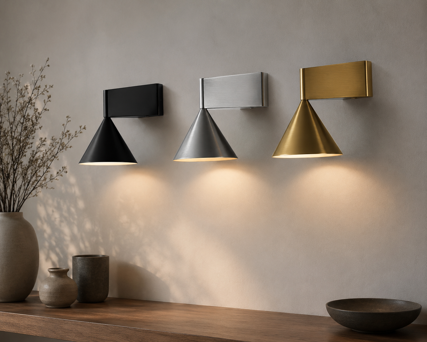 ConeGlow — Italian Minimalist Cone Wall Sconce