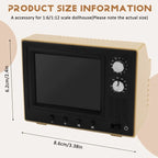 Retro Miniature TV – Playable 1:12 Scale Dollhouse Decor