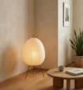 AkariGlow Japanese Rice Paper Table Lamp — E27 Tripod, Wabi-Sabi, Bedroom & Living Room