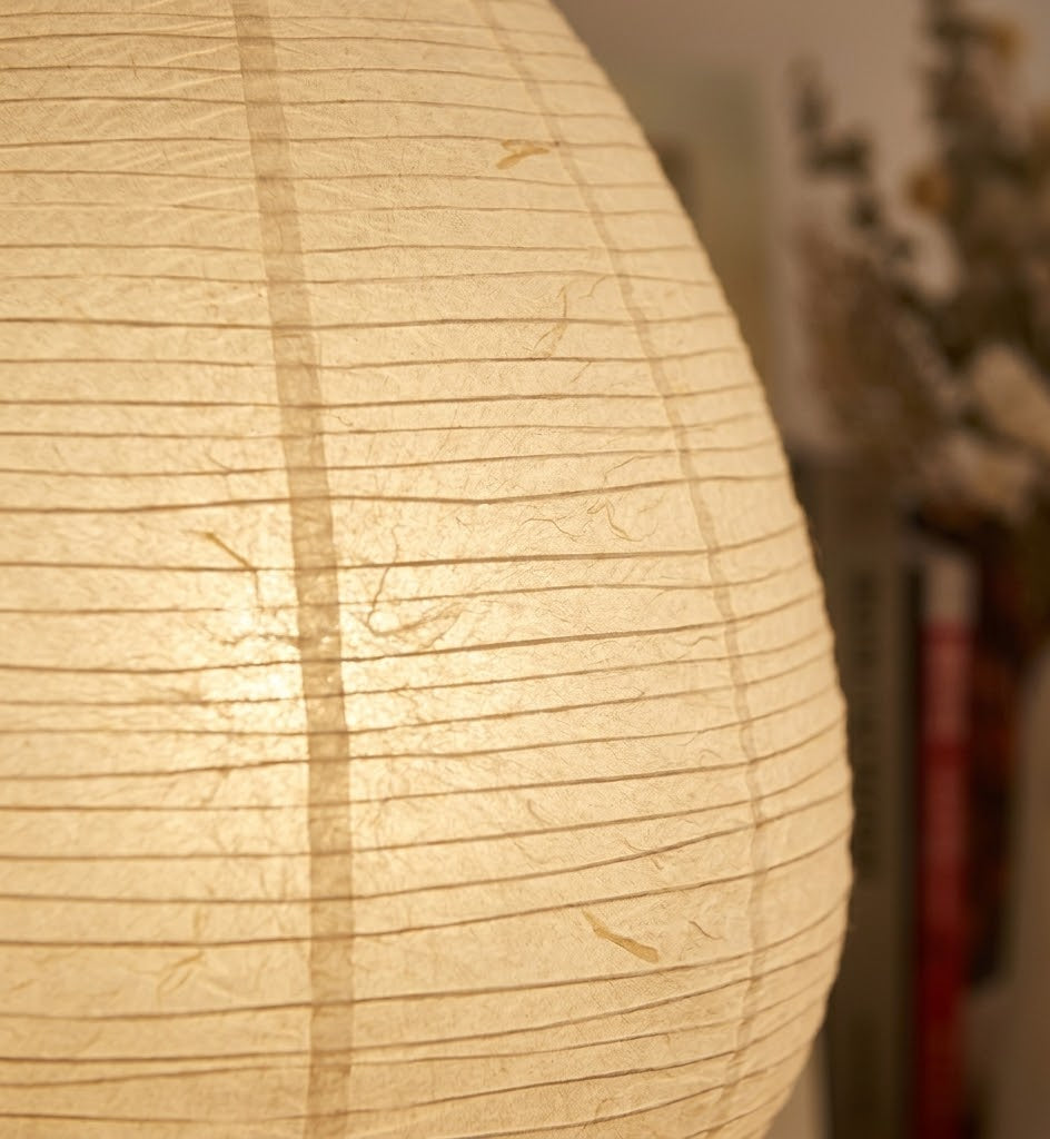 AkariGlow Japanese Rice Paper Table Lamp — E27 Tripod, Wabi-Sabi, Bedroom & Living Room