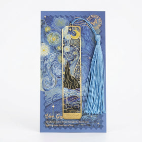 Starry Night solid-brass bookmark