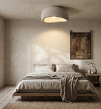 StoneGlow Wabi-Sabi Ceiling Light — Textured Flush Mount, E27, Nordic Minimalist, 11.8"