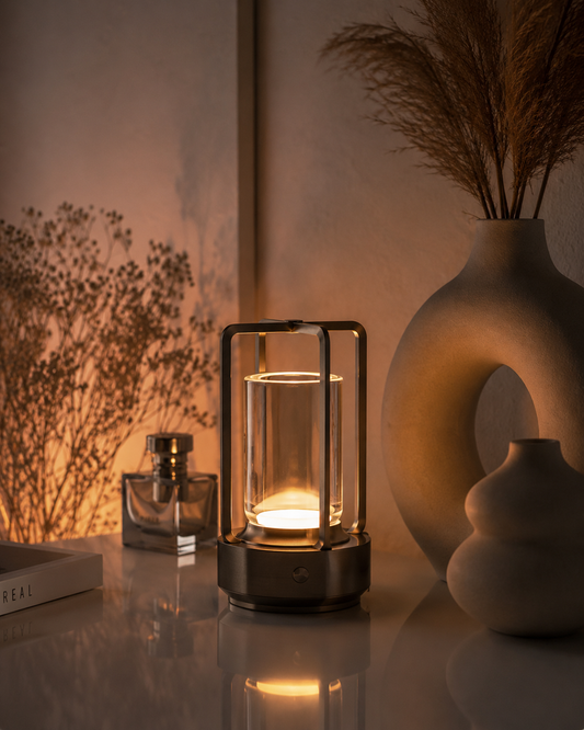 LanternGlow — Cordless Crystal Table Lantern