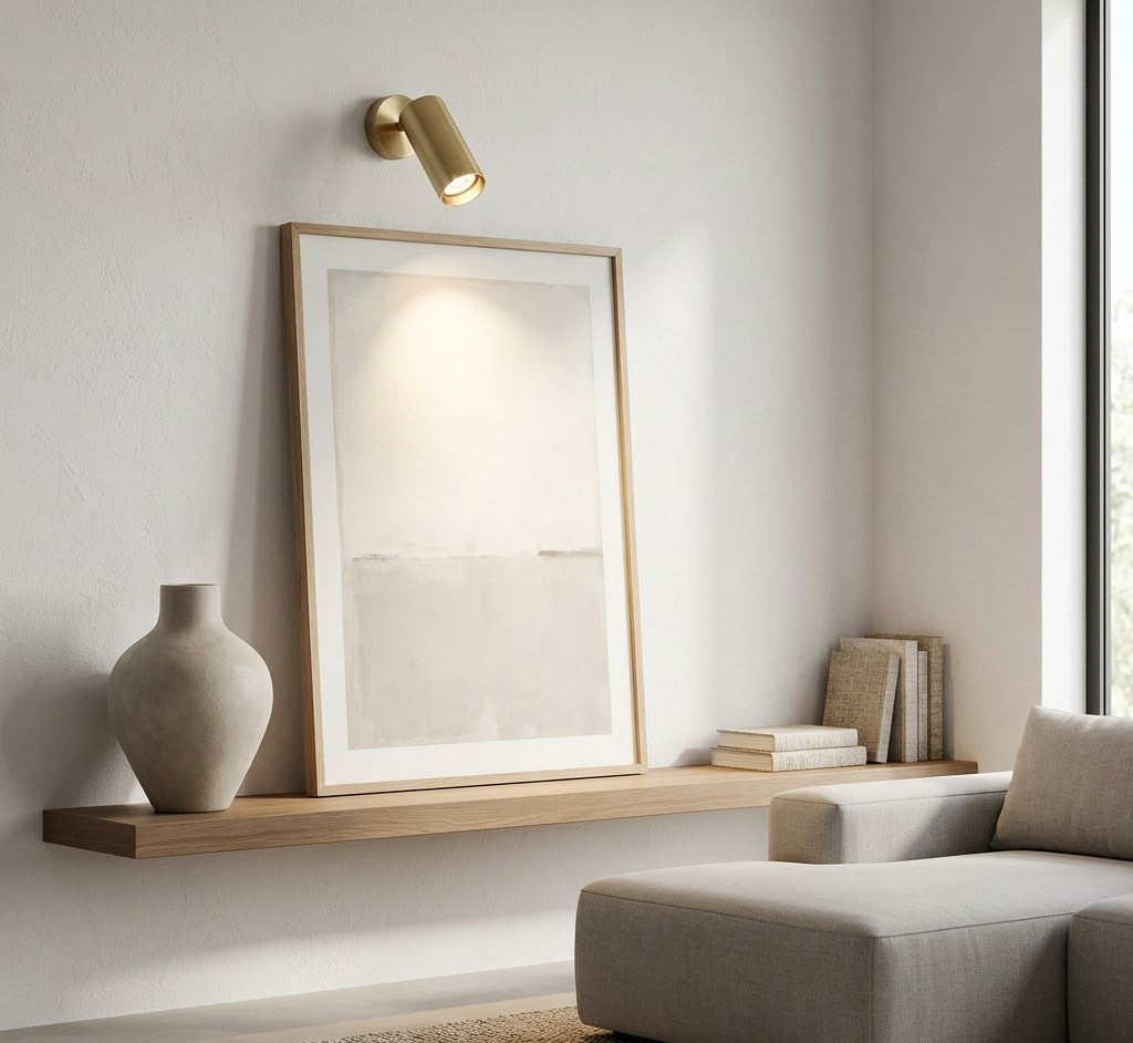 SpotTrack GU10 Wall & Track Spotlight — 340° Rotatable, 7W LED, Black Gold White, Hardwired