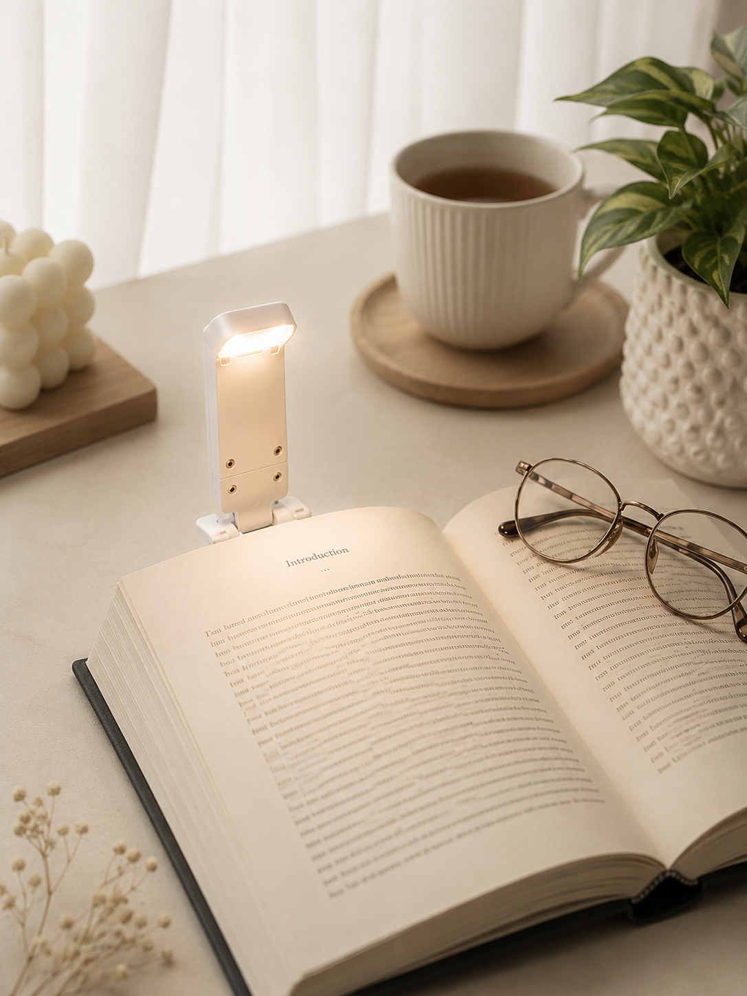 ClipGlow — Rechargeable Amber LED Book Light