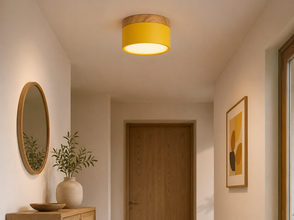 CanopyGlow — Nordic Wood-Accent LED Ceiling Spot