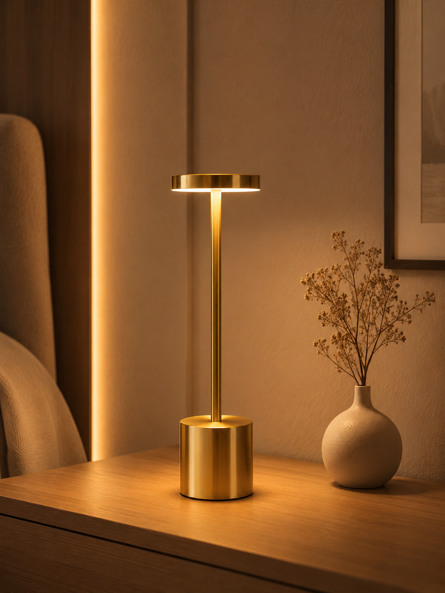 PillarGlow — Cordless LED Table Lamp with Touch Dimmer