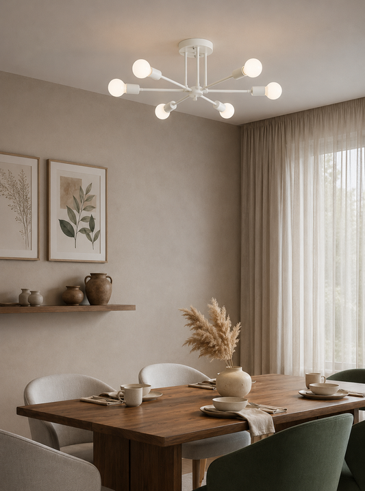 OrbitGlow — Mid-Century Sputnik Ceiling Light