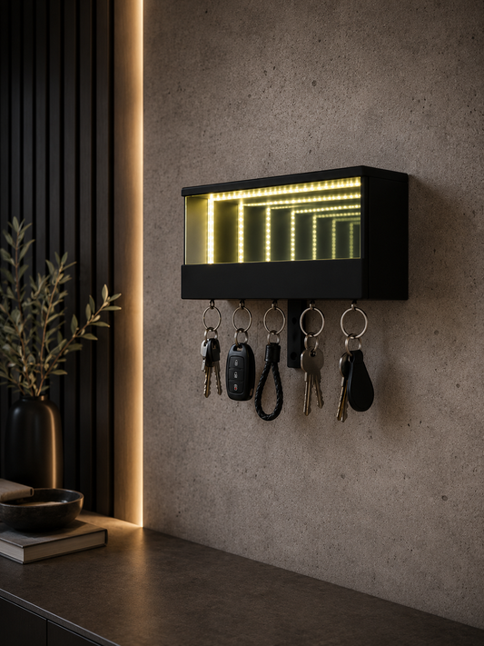 KeyPortal — Infinity Mirror LED Key Holder