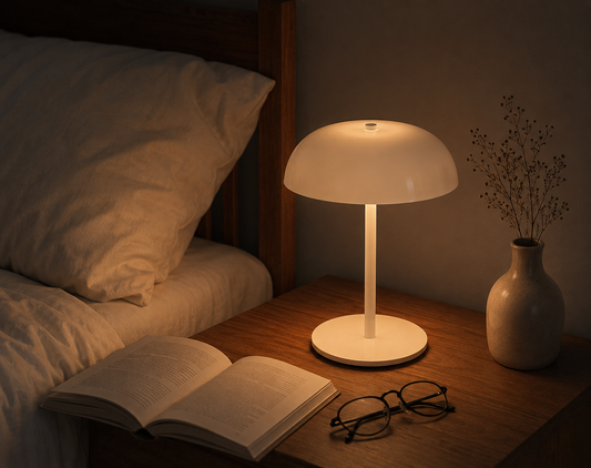 DomeGlow — Rechargeable Touch Reading Lamp with Marble Base