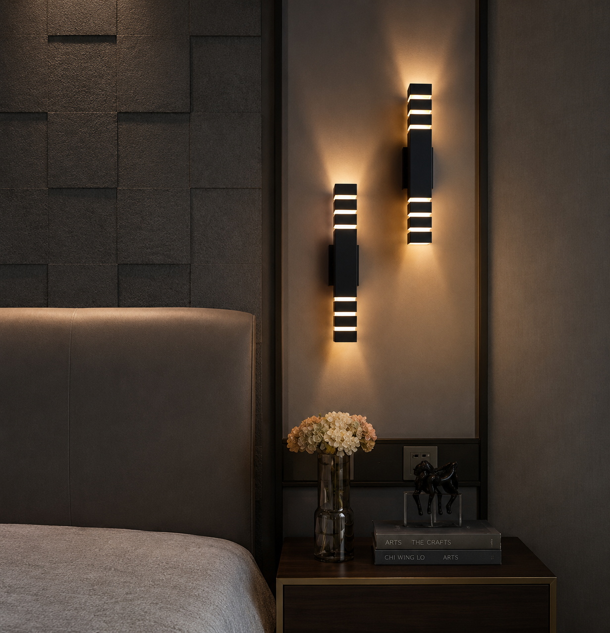 TowerGlow — Outdoor Ribbed LED Wall Sconce