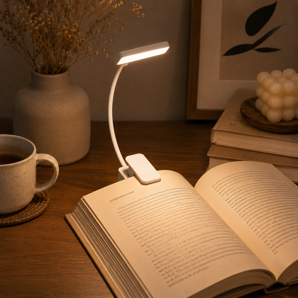 FlexGlow — Rechargeable Gooseneck LED Book Light