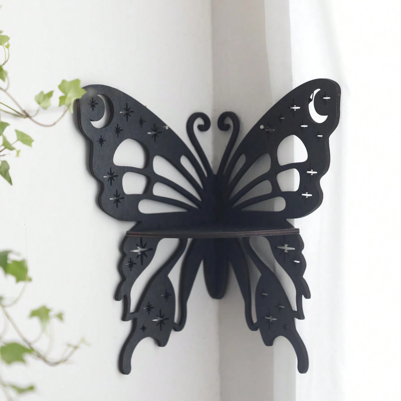 Butterfly Wooden Shelf