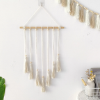 Macramé Photo Display Wall Hanging with 10 Clips