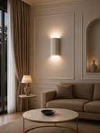 FluteGlow — Fluted Resin Decorative Wall Sconce