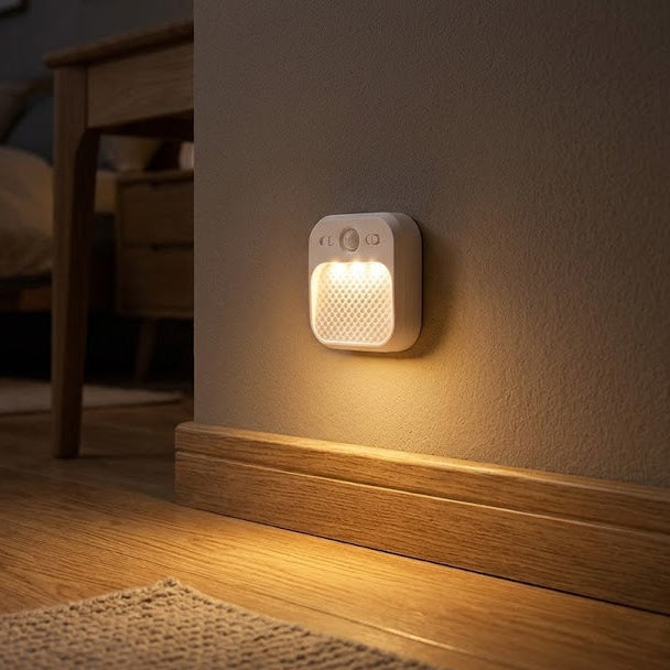 SenseGlow Motion Sensor Night Light — Rechargeable, Magnetic, USB-C, 3 Color Temps, Stick-On