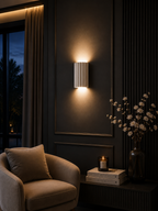 FluteGlow — Fluted Resin Decorative Wall Sconce