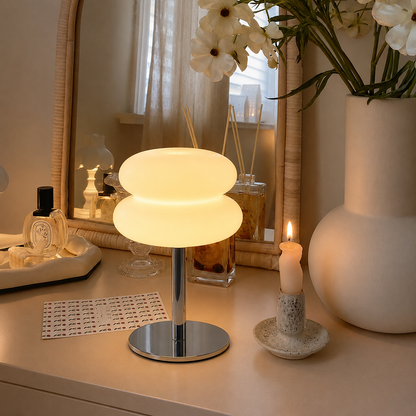 MacaronGlow — Stacked Opal Glass Table Lamp