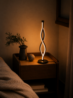 WaveGlow — Sculptural Infinity LED Table Lamp
