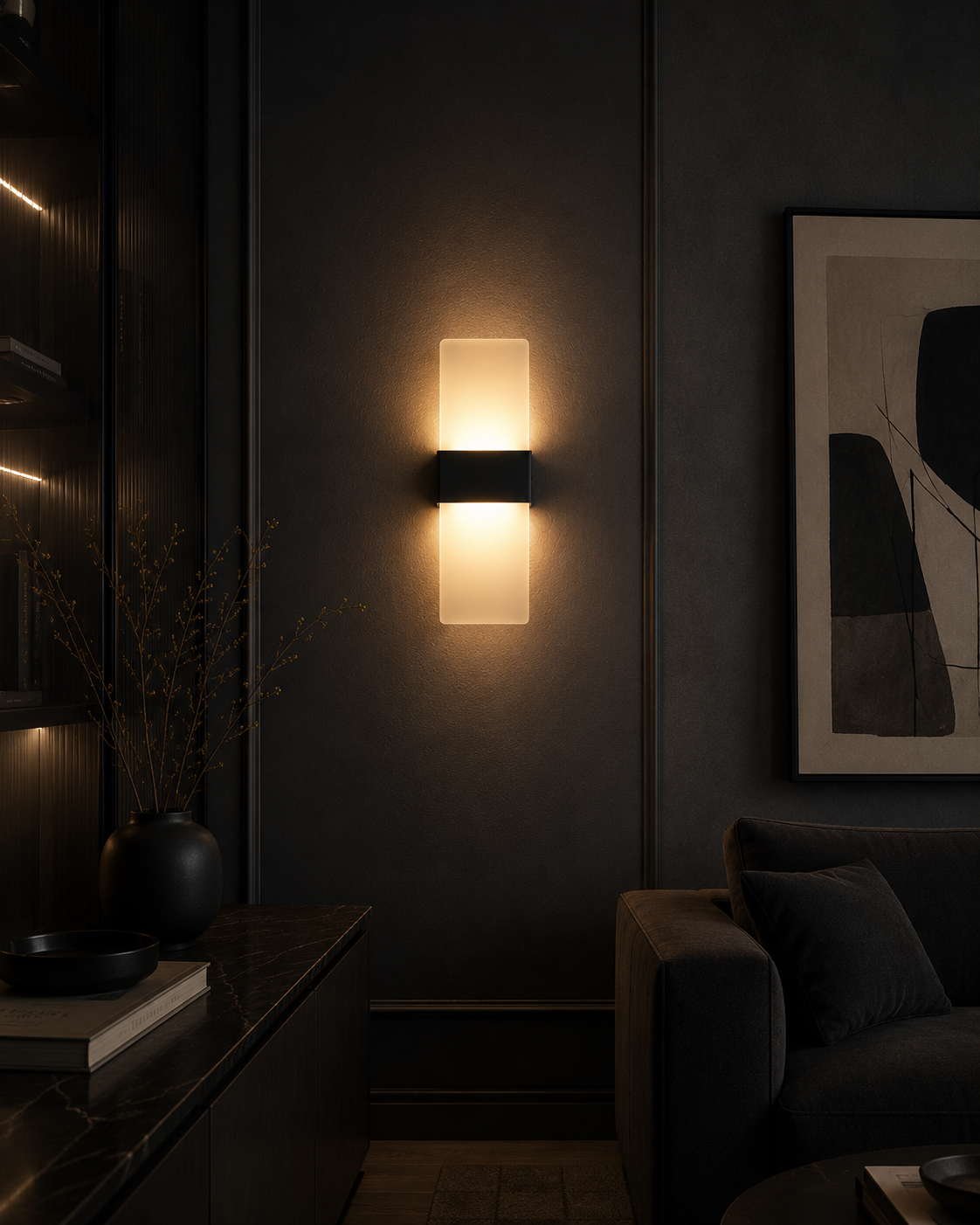 PanelGlow — Frosted Acrylic LED Wall Sconce