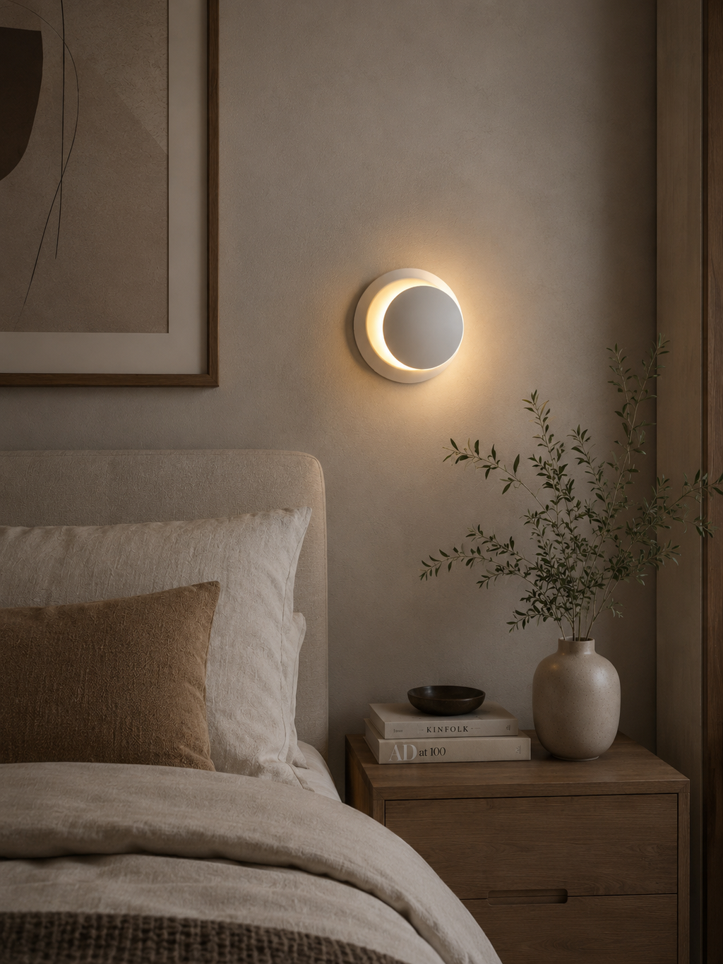 LunaGlow — Rotating Dome LED Wall Sconce