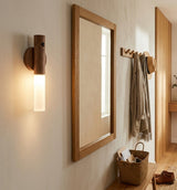 WoodGlow Motion Sensor Wall Light — Rechargeable, Magnetic, Dimmable Warm White, Wood Look