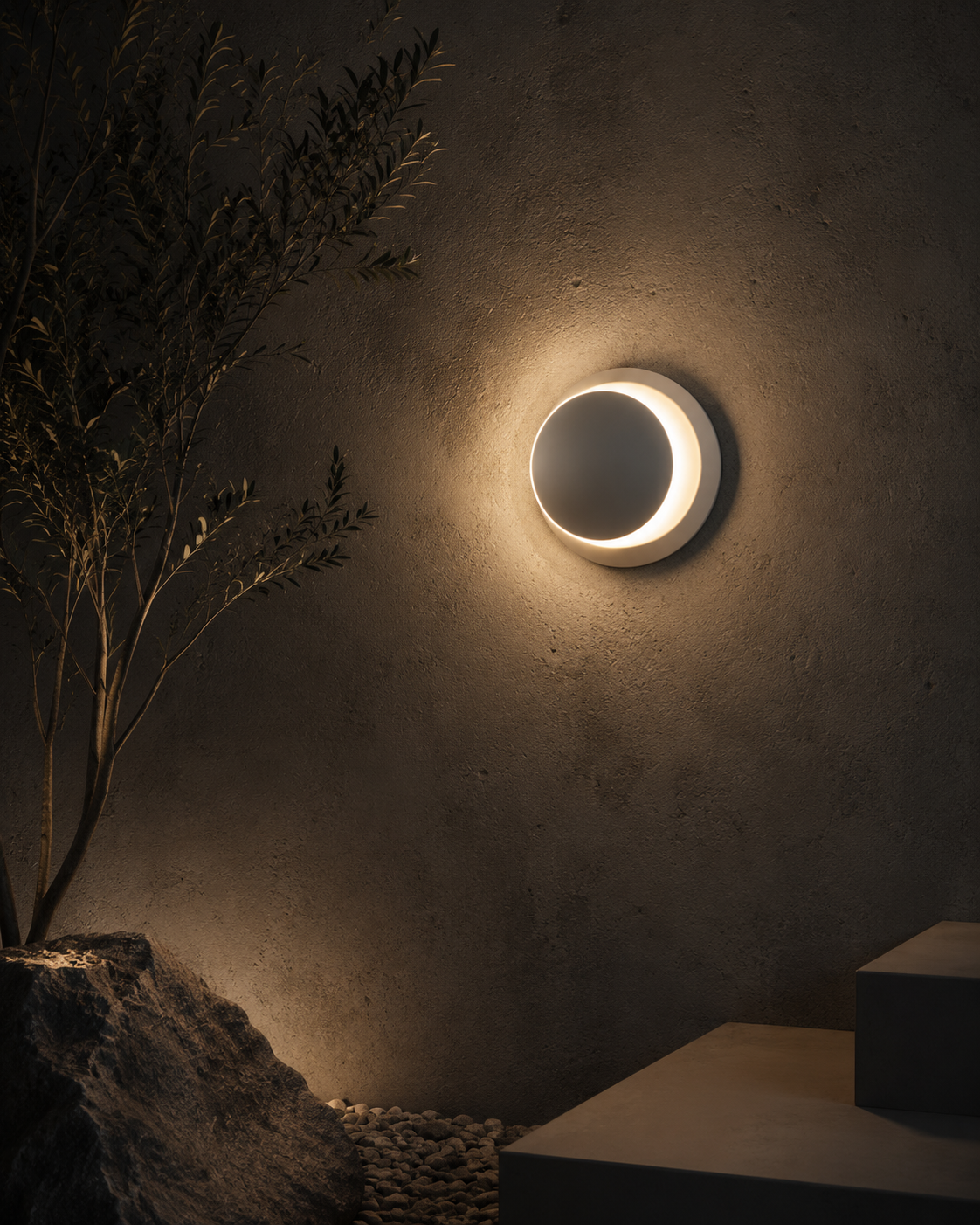 LunaGlow — Rotating Dome LED Wall Sconce