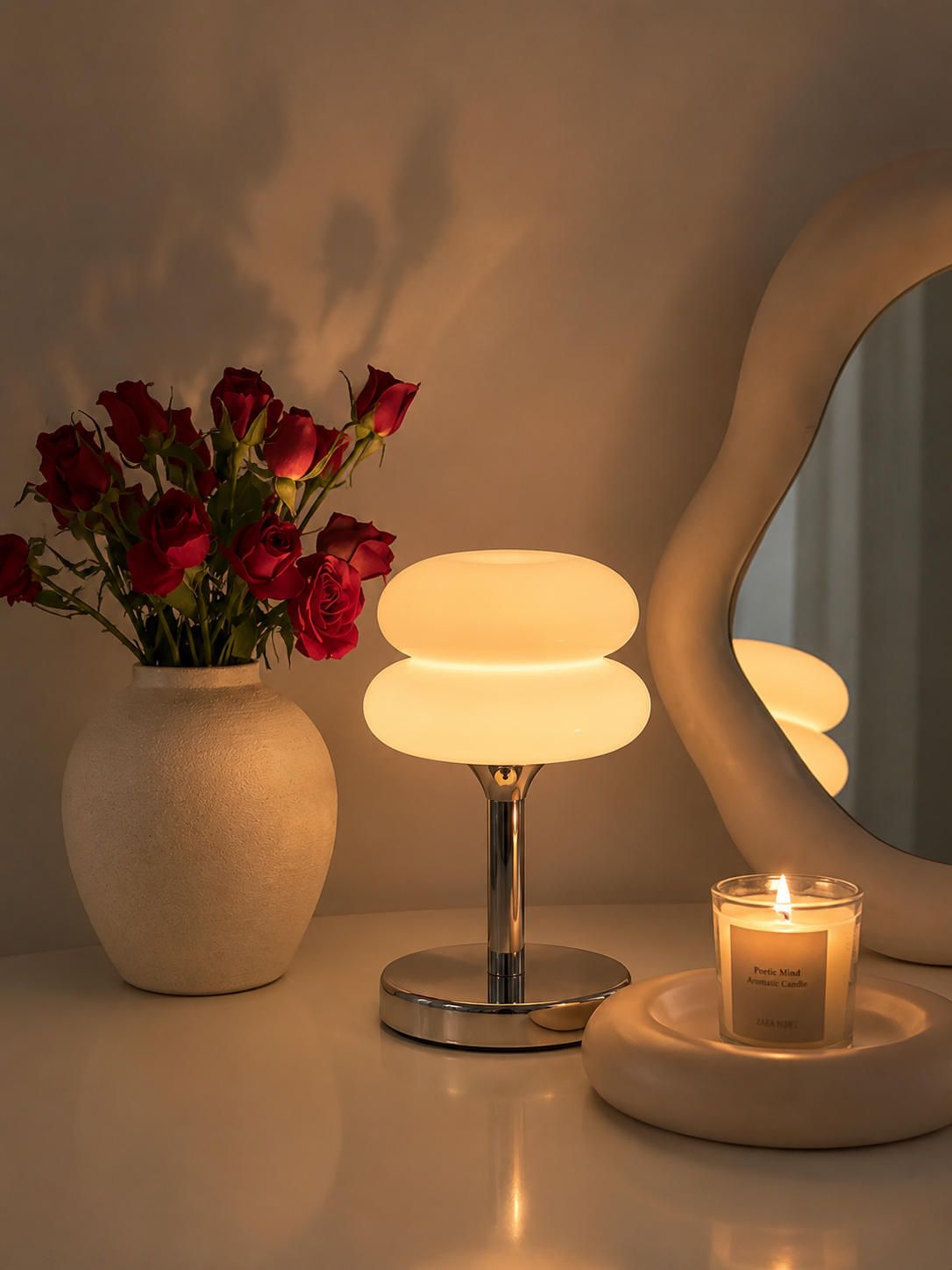 MacaronGlow — Stacked Opal Glass Table Lamp