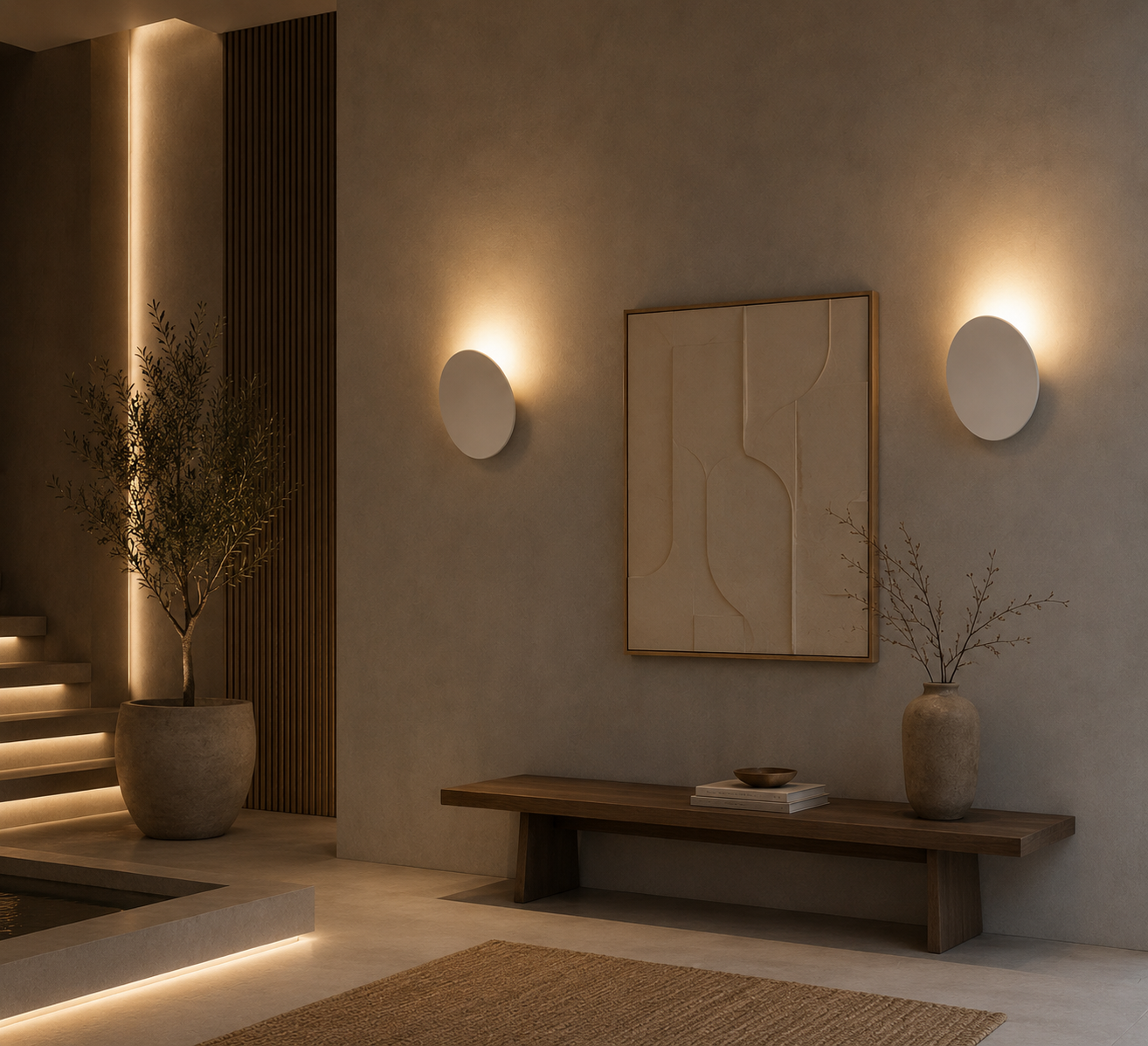 PebbleGlow — Organic LED Wall Sconce