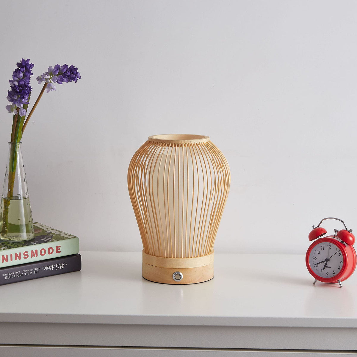 Rechargeable Woven Bamboo Table Lamp