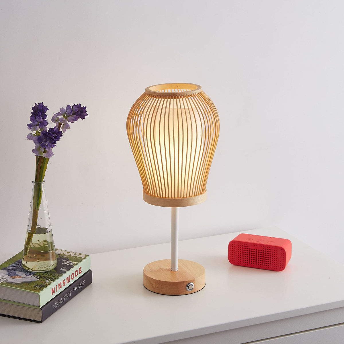 Rechargeable Bamboo Zen Table Lamp