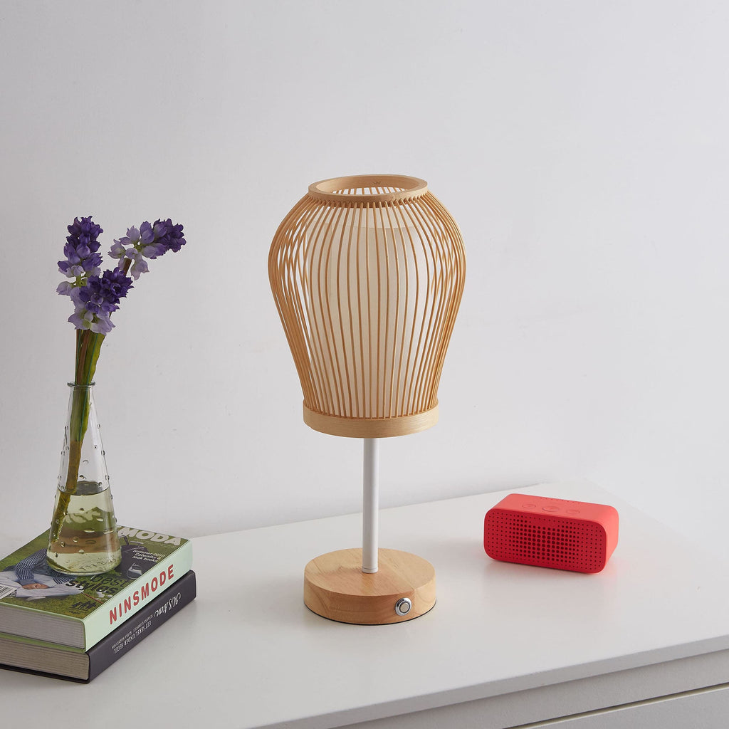 Rechargeable Bamboo Zen Table Lamp