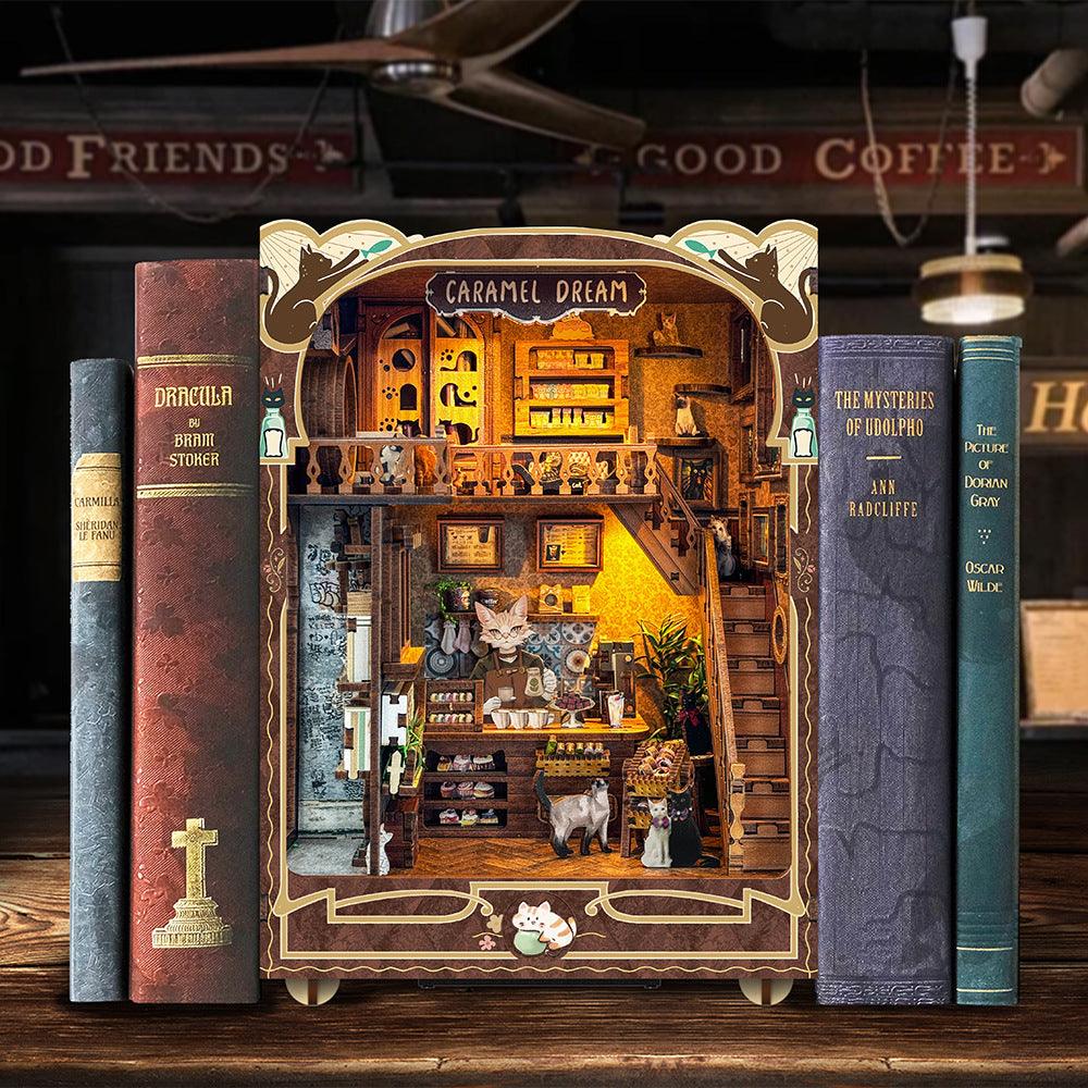Caramel Dreams Cat Cafe DIY Book Nook Kit