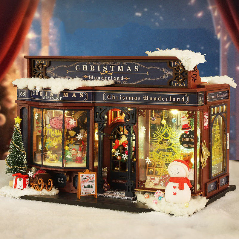 Christmas Shop DIY Miniature House Kit