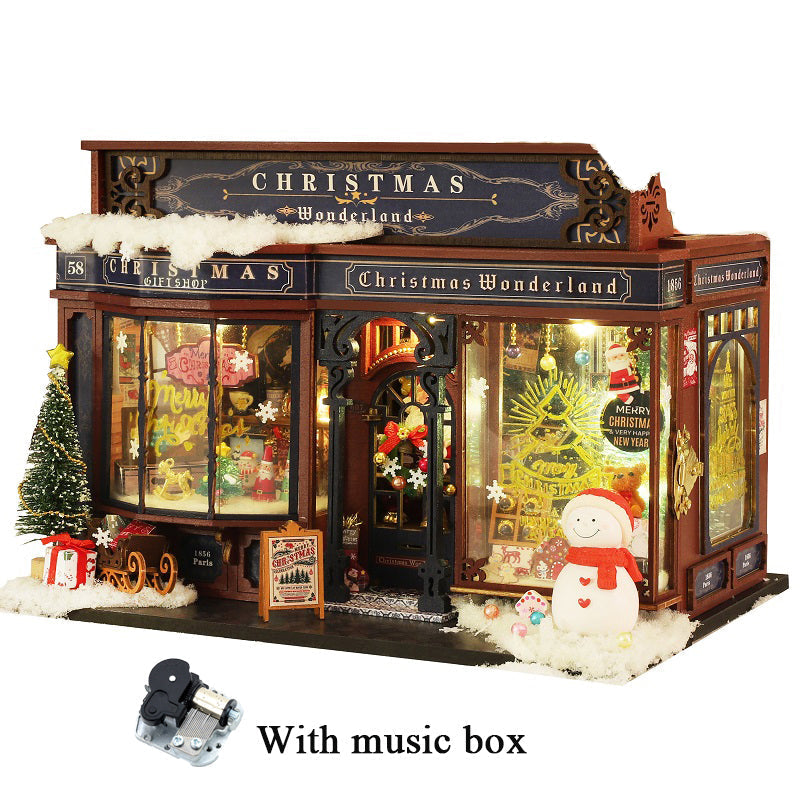 Christmas Shop DIY Miniature House Kit