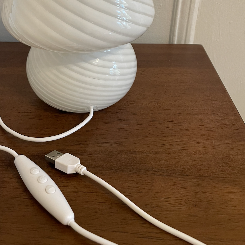 Coco Swirl Glass Table Lamp
