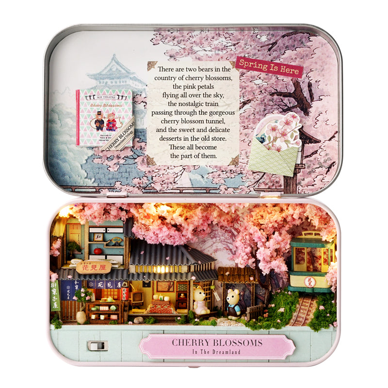 DIY Miniature Cherry Bloomsons Box Theater