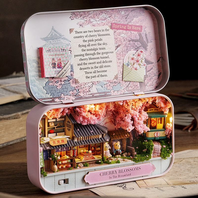 DIY Miniature Cherry Bloomsons Box Theater