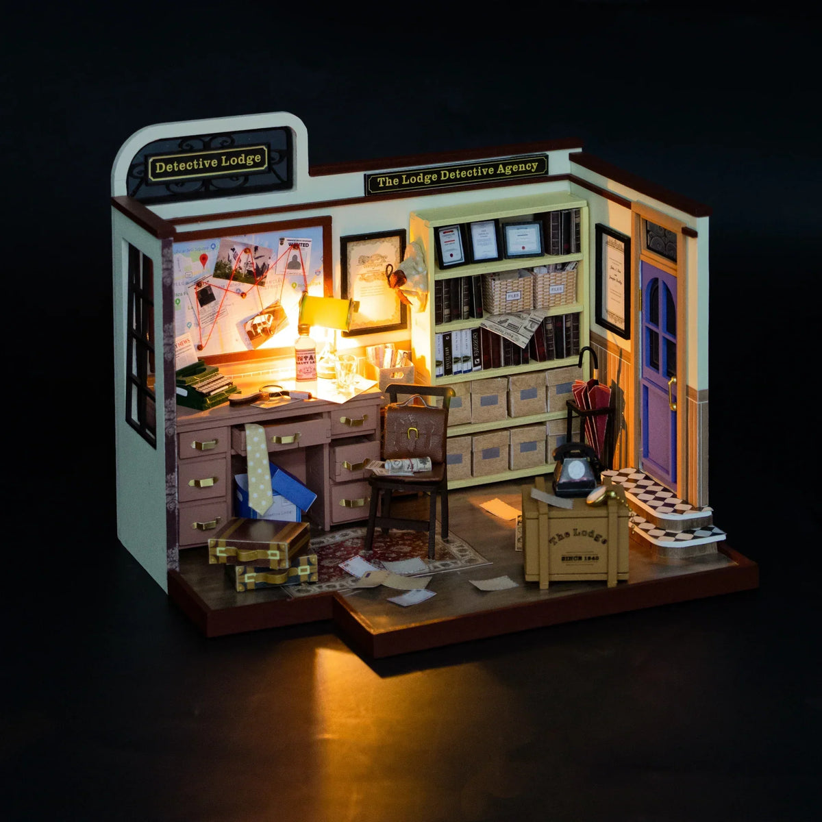 Detective Agency Of Lodge DIY Book Nook Kit