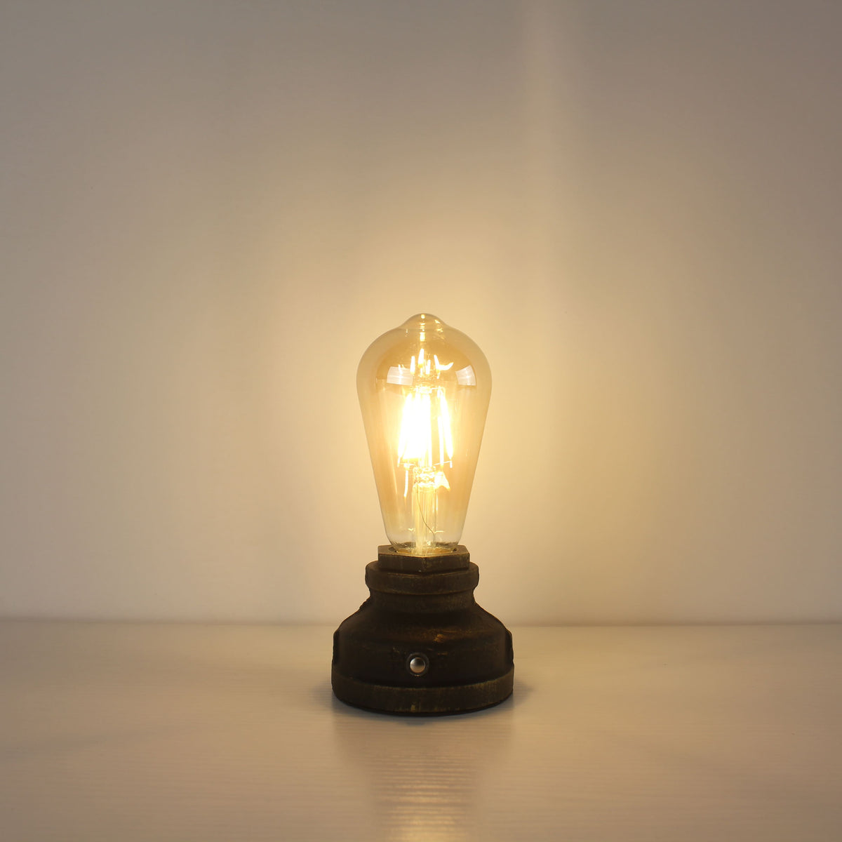 Steampunk Cordless Pipe Edison Table Lamp