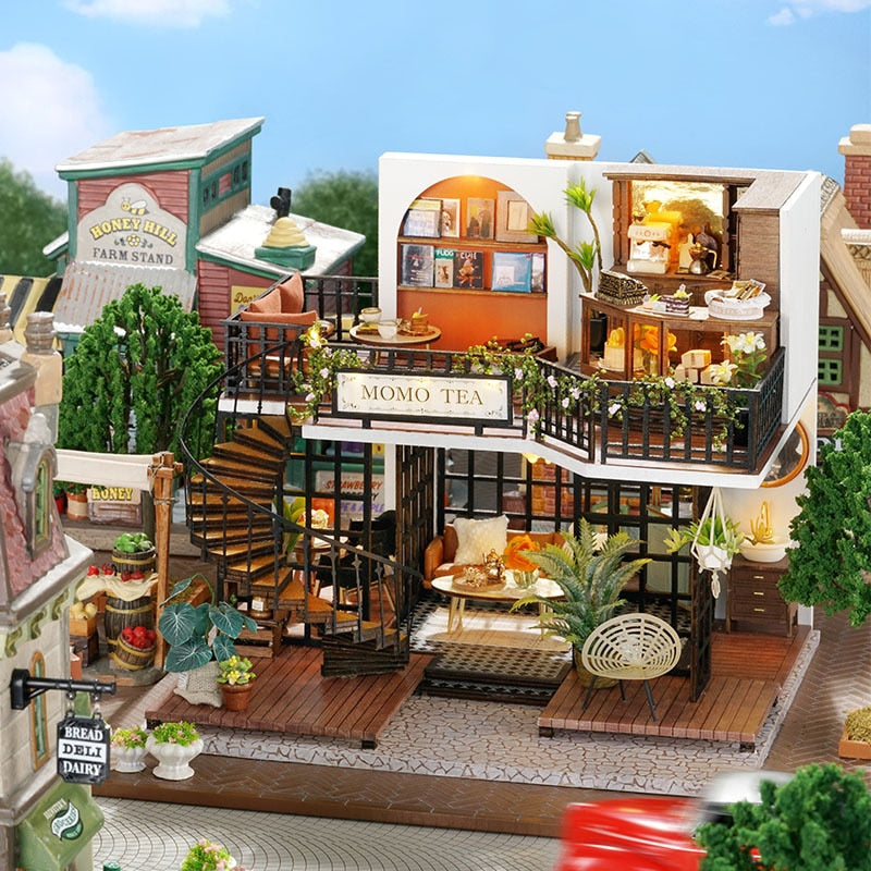 Forest Tea Shop DIY Miniature House Kit
